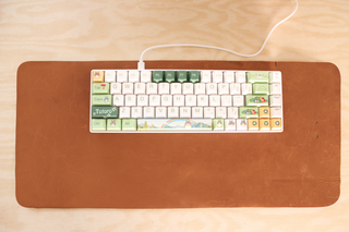 Japan mat keyboard crazy horse leather with differents customs