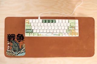 Japan mat keyboard crazy horse leather with differents customs