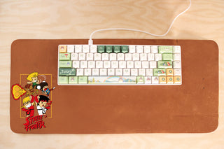 Japan mat keyboard crazy horse leather with differents customs